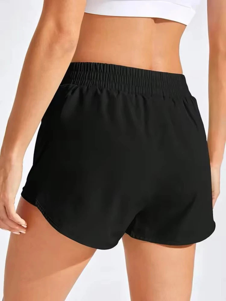 High Waist Elastic Yoga Shorts