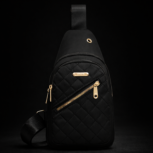 Neutral style backpack for men and women, with multiple color slanted fabric and nylon material. Suitable for travel.