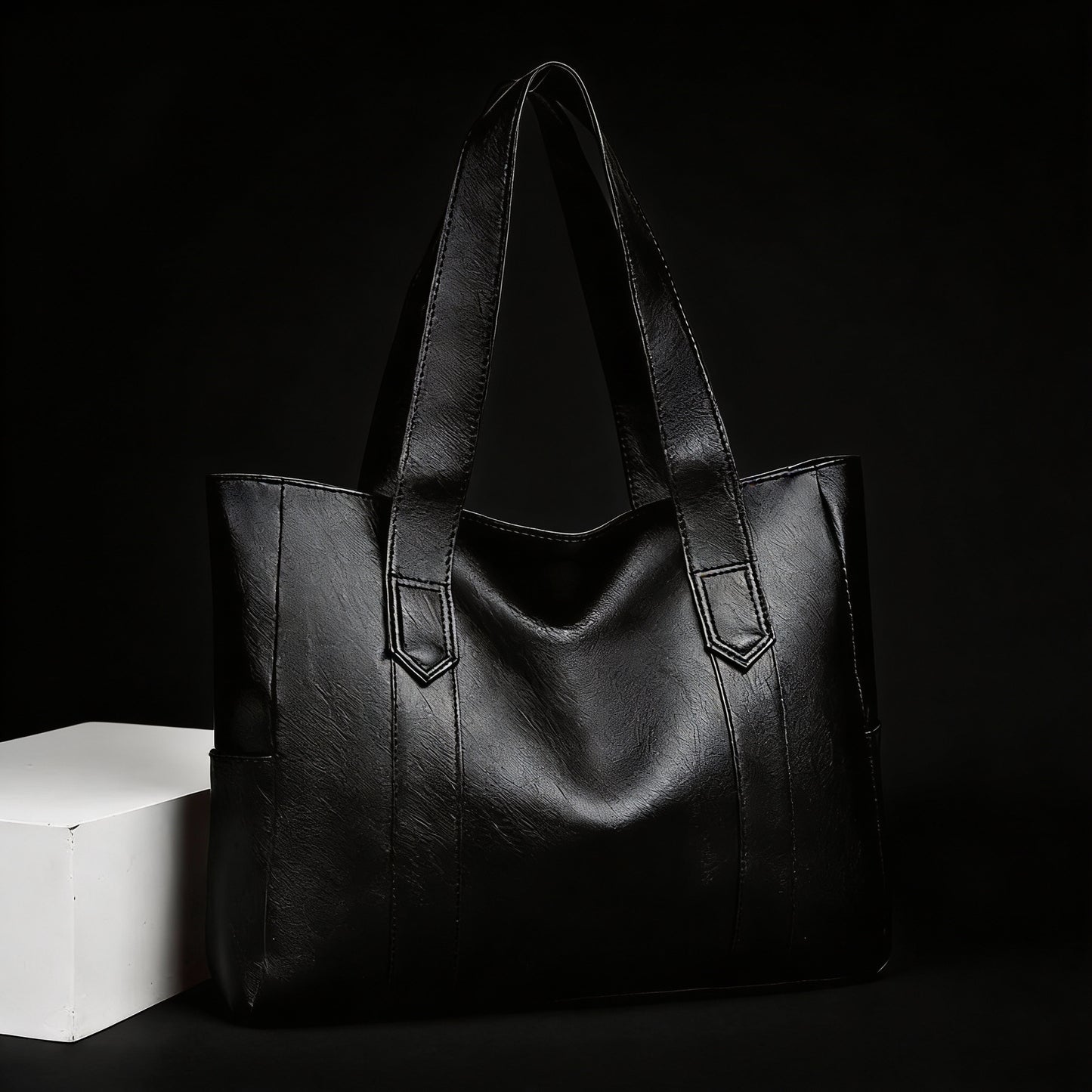 Vintage Large Capacity Tote Bag, Retro Vegan Shoulder Bag, Women's Casual Handbag For Commute