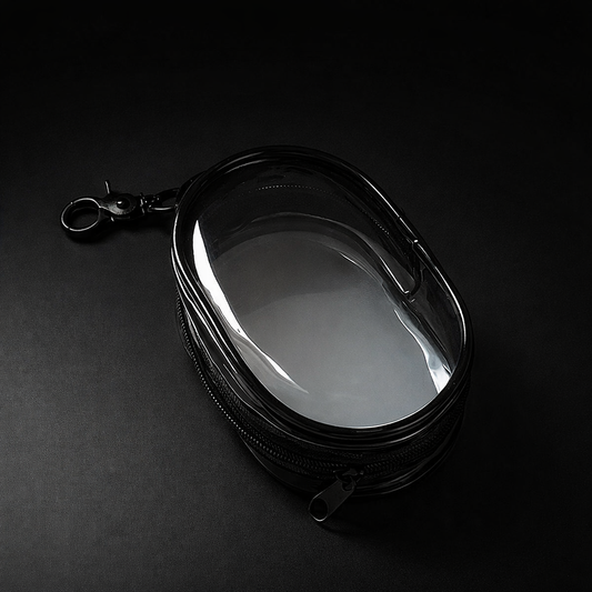 Portable Mini Clear Zipper Storage Bag - Space-Saving Organizer for Earphones & Chargers, Versatile with Handy Keychain Loop