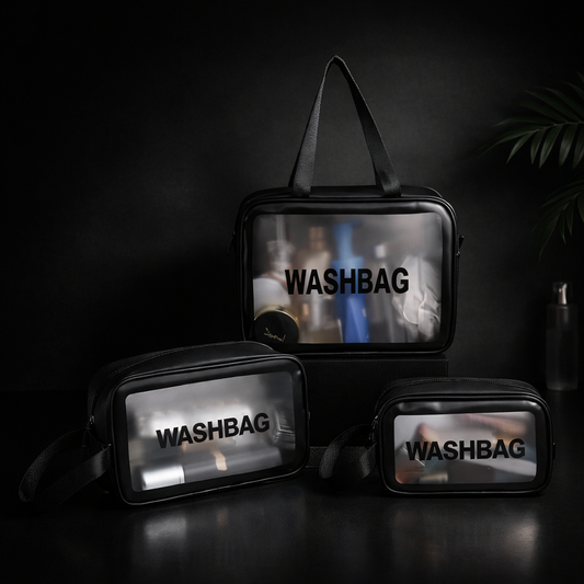 Portable Cosmetic Waterproof Bag Large Capacity Dust Proof Make Up Storage Handbags PVC Fashion Transparent Travel Bags