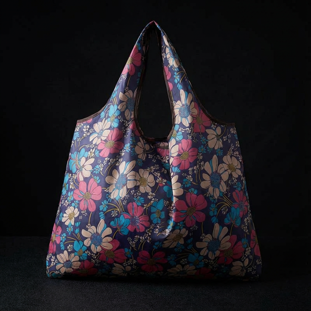 Large Capacity Foldable Portable Supermarket Environmentally Friendly Shopping Grocery Bag, Waterproof Shoulder Storage Bag