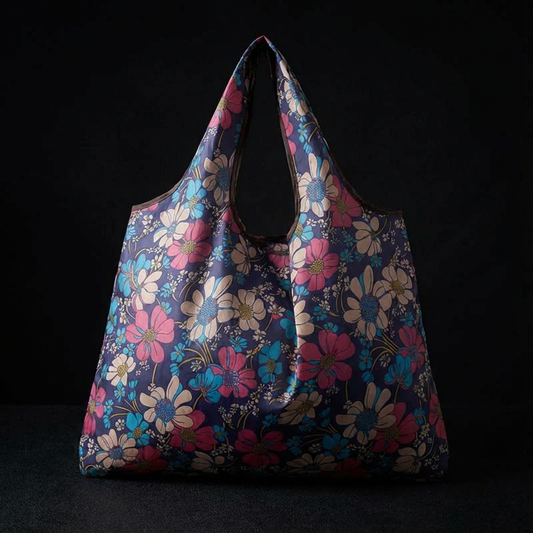 Large Capacity Foldable Portable Supermarket Environmentally Friendly Shopping Grocery Bag, Waterproof Shoulder Storage Bag