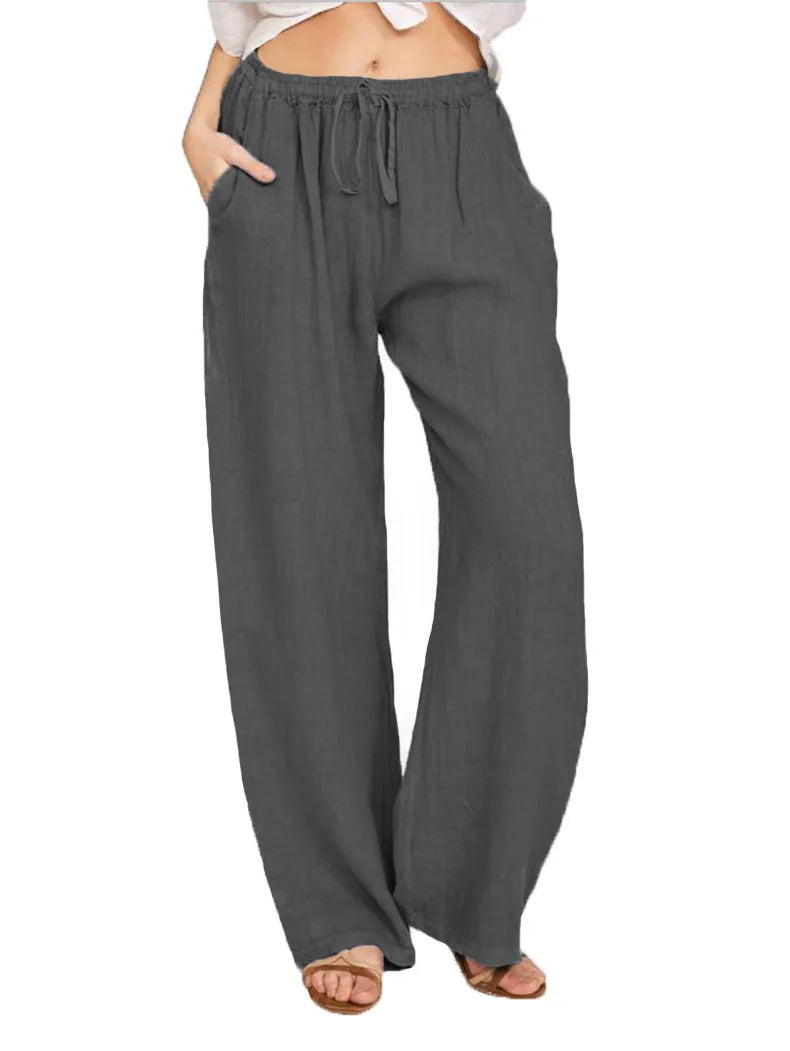 Loose Cotton Hemp Casual Pants