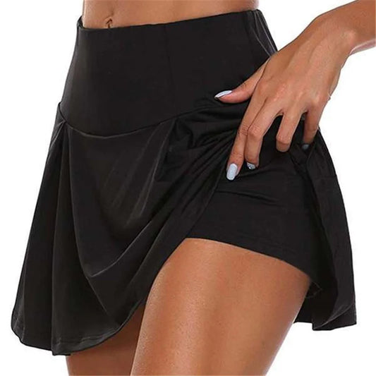 High Waist Quick-Dry Tennis Skirt Shorts