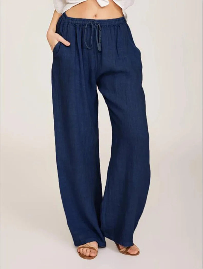 Loose Cotton Hemp Casual Pants