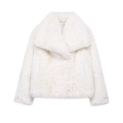 Cropped Faux Fur Jacket