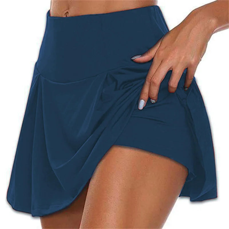 High Waist Quick-Dry Tennis Skirt Shorts