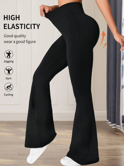 High Waist Flared Slim Fit Pants