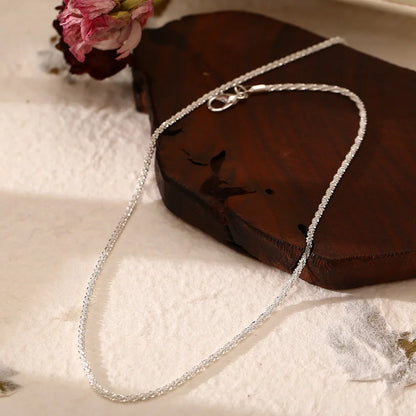 Fashion Simple Sparkling Necklace For Women Silver Color Clavicle Chain Choker Necklace Female Korean Wedding Party Jewelry Gift