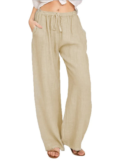 Loose Cotton Hemp Casual Pants