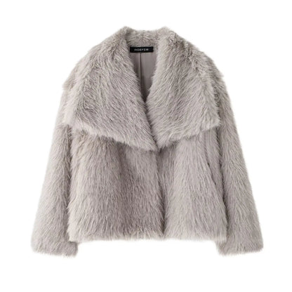 Cropped Faux Fur Jacket