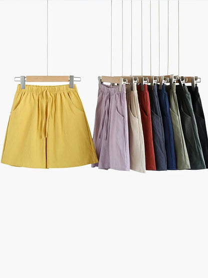 High Waist Casual Linen Shorts