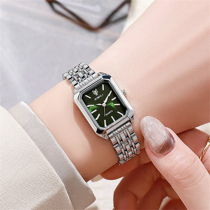 Hot Selling 2025 Fashion Women's Minimalist Square Quartz Watch Casual Sports Orange Silicone Women Gift Clock Watches