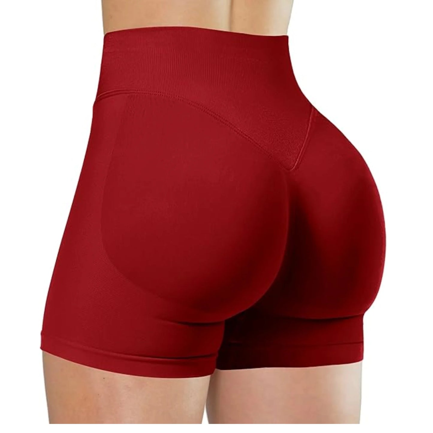 High Waist Solid Yoga Shorts