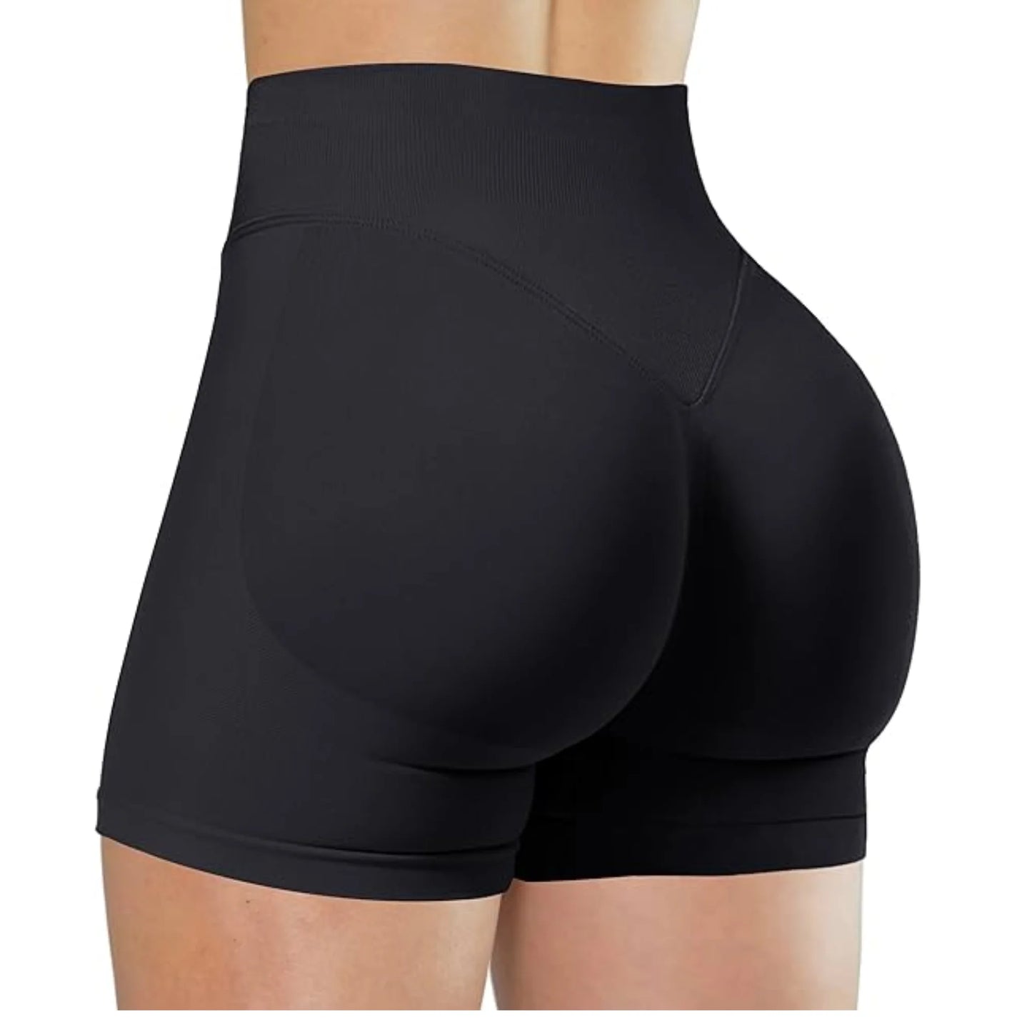 High Waist Solid Yoga Shorts