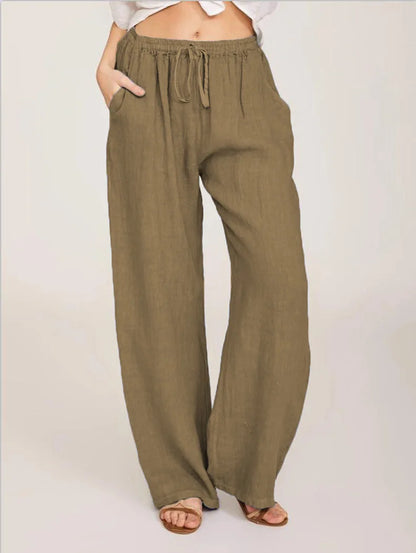 Loose Cotton Hemp Casual Pants