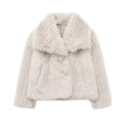 Cropped Faux Fur Jacket