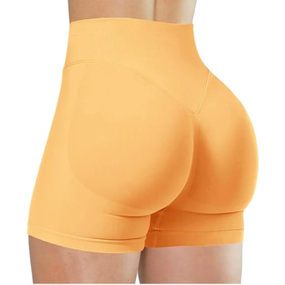 High Waist Solid Yoga Shorts