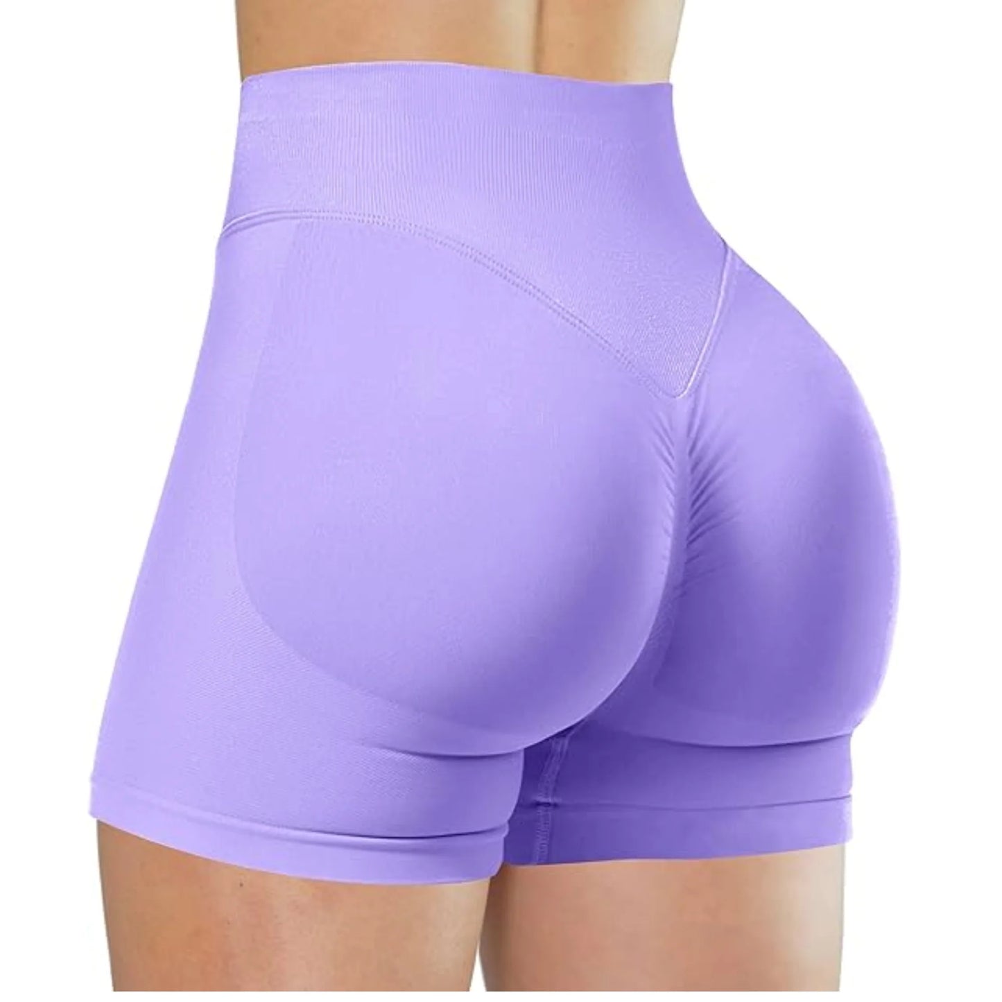 High Waist Solid Yoga Shorts