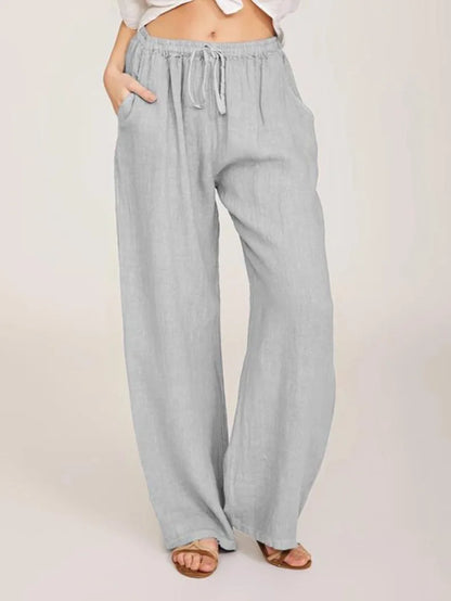 Loose Cotton Hemp Casual Pants
