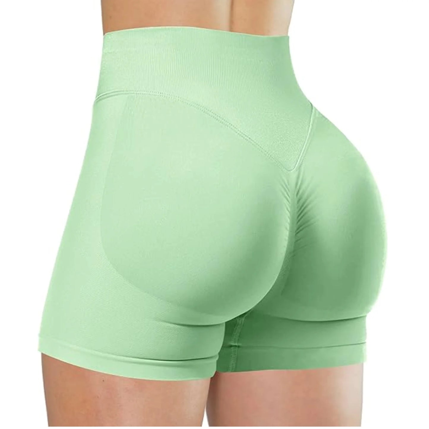High Waist Solid Yoga Shorts