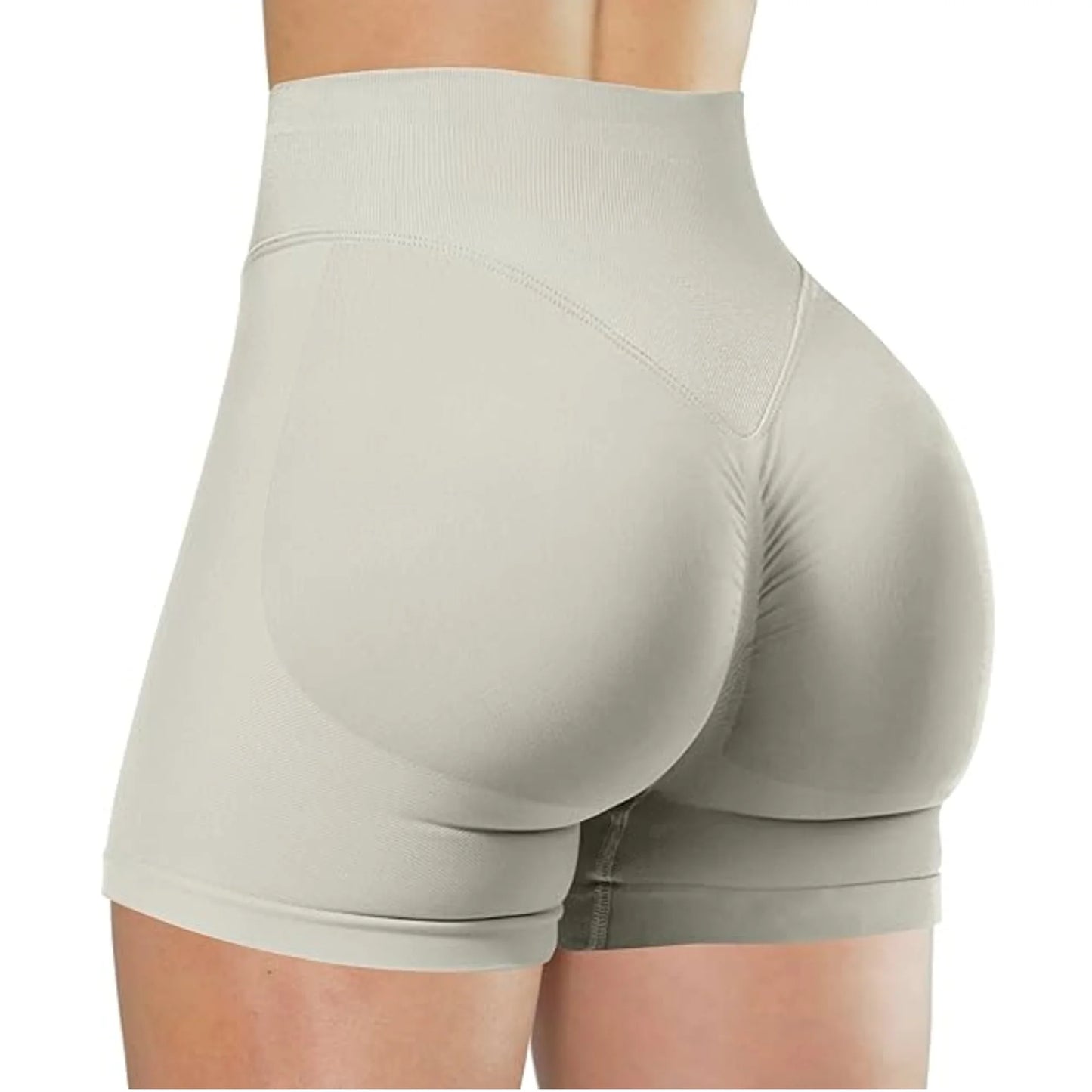 High Waist Solid Yoga Shorts