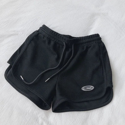 High Waist Drawstring Sports Shorts
