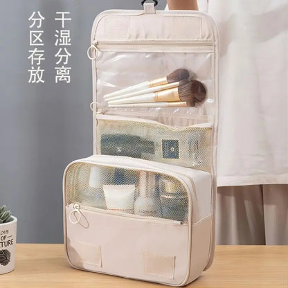 Travel Toiletry Bag Makeup Bag Women's Multi-Functional Portable Large Capacity Storage Travel Hanging Hand-Held Toiletry Bag