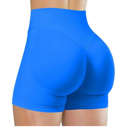 High Waist Solid Yoga Shorts