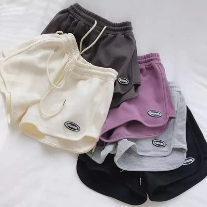 High Waist Drawstring Sports Shorts