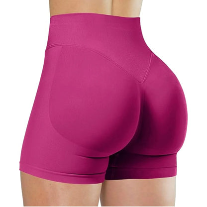 High Waist Solid Yoga Shorts