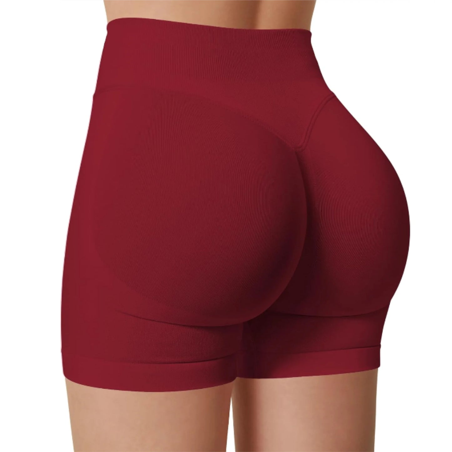 High Waist Solid Yoga Shorts
