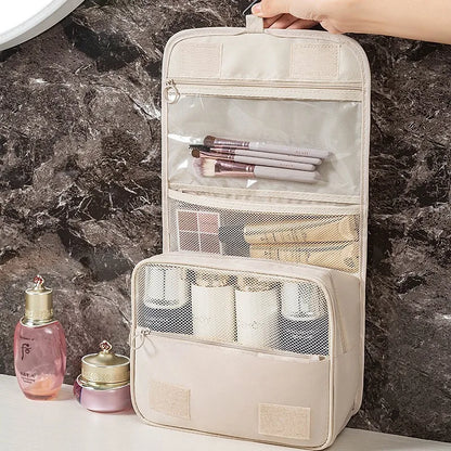 Travel Toiletry Bag Makeup Bag Women's Multi-Functional Portable Large Capacity Storage Travel Hanging Hand-Held Toiletry Bag