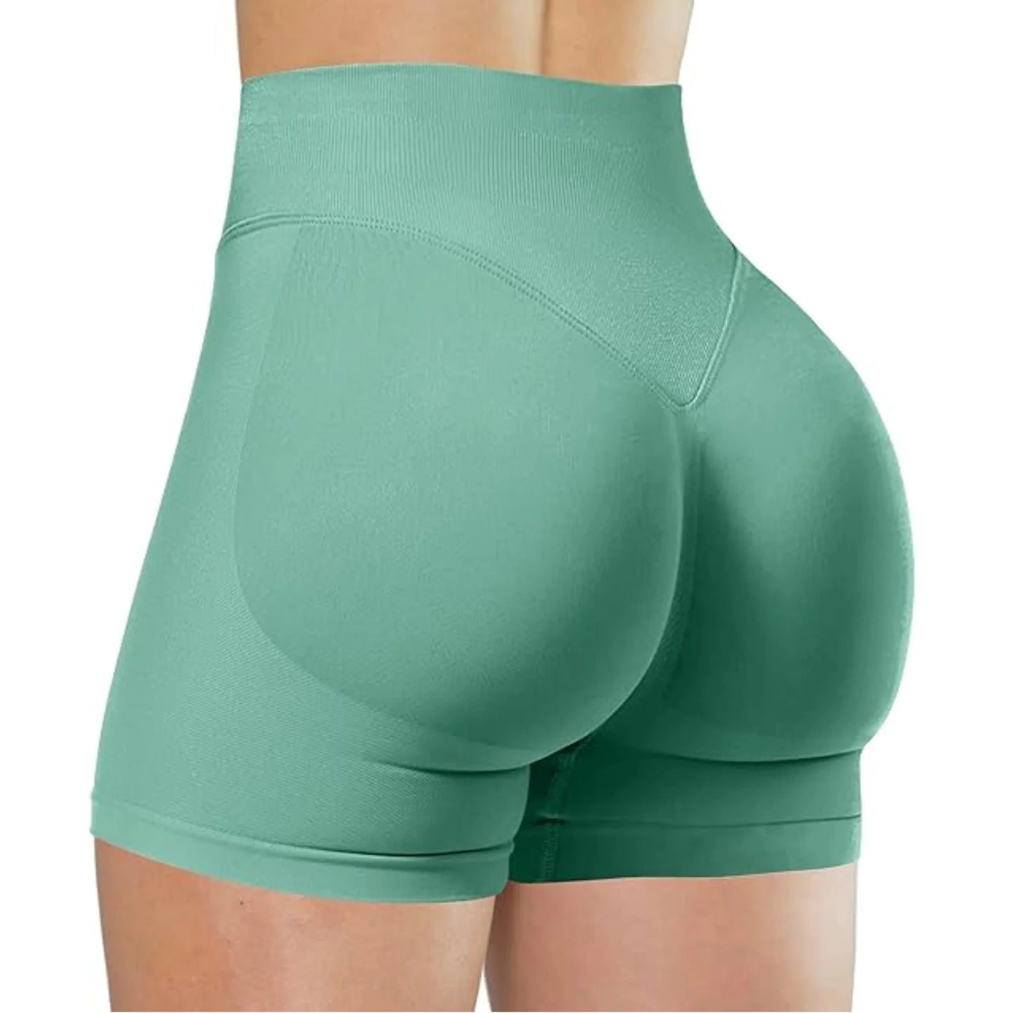 High Waist Solid Yoga Shorts