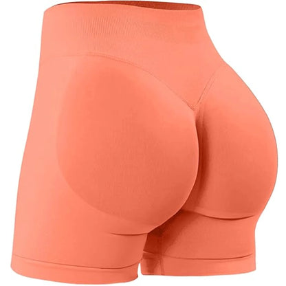High Waist Solid Yoga Shorts