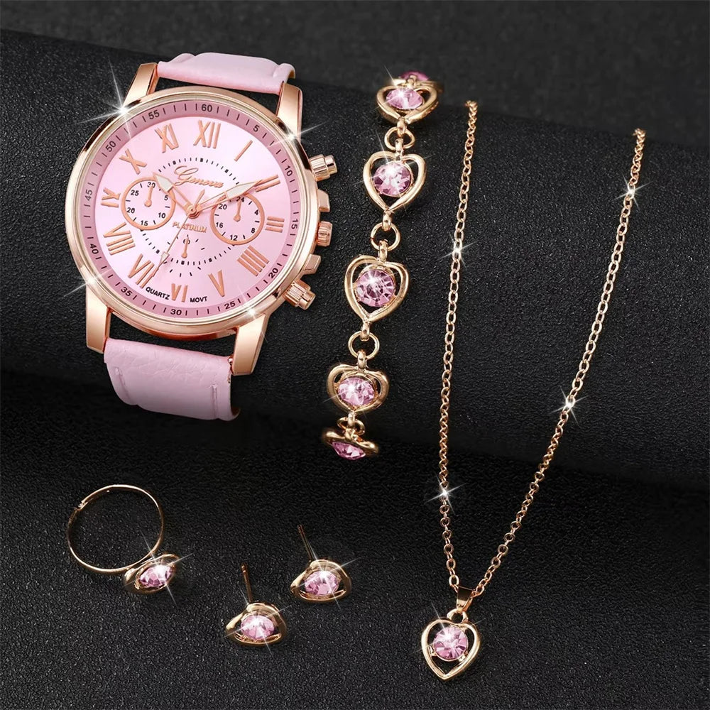 6PCS Women’s Quartz Analog Watches Set