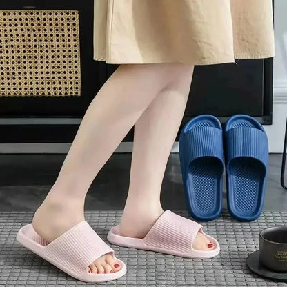 Non-slip EVA Soft Sole Massage Shower Shoes for Women Men Couples Waterproof  Home Leisure Fashion Bathroom Slippers