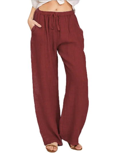 Loose Cotton Hemp Casual Pants
