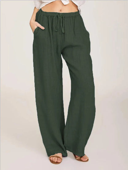 Loose Cotton Hemp Casual Pants