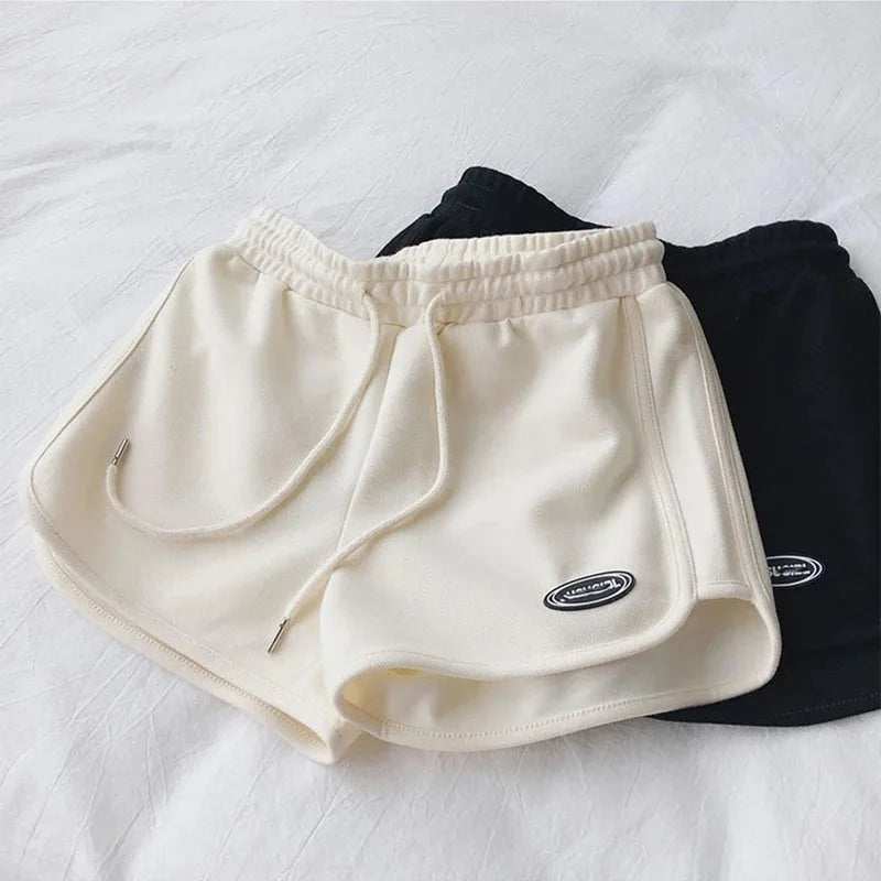 High Waist Drawstring Sports Shorts