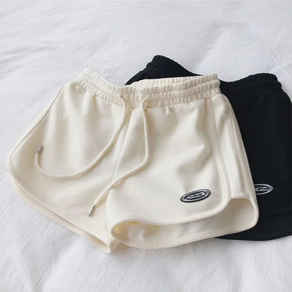 High Waist Drawstring Sports Shorts