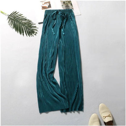 Wide Leg Ice Silk Casual Pants
