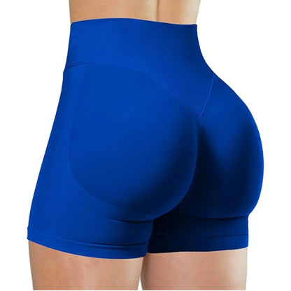 High Waist Solid Yoga Shorts