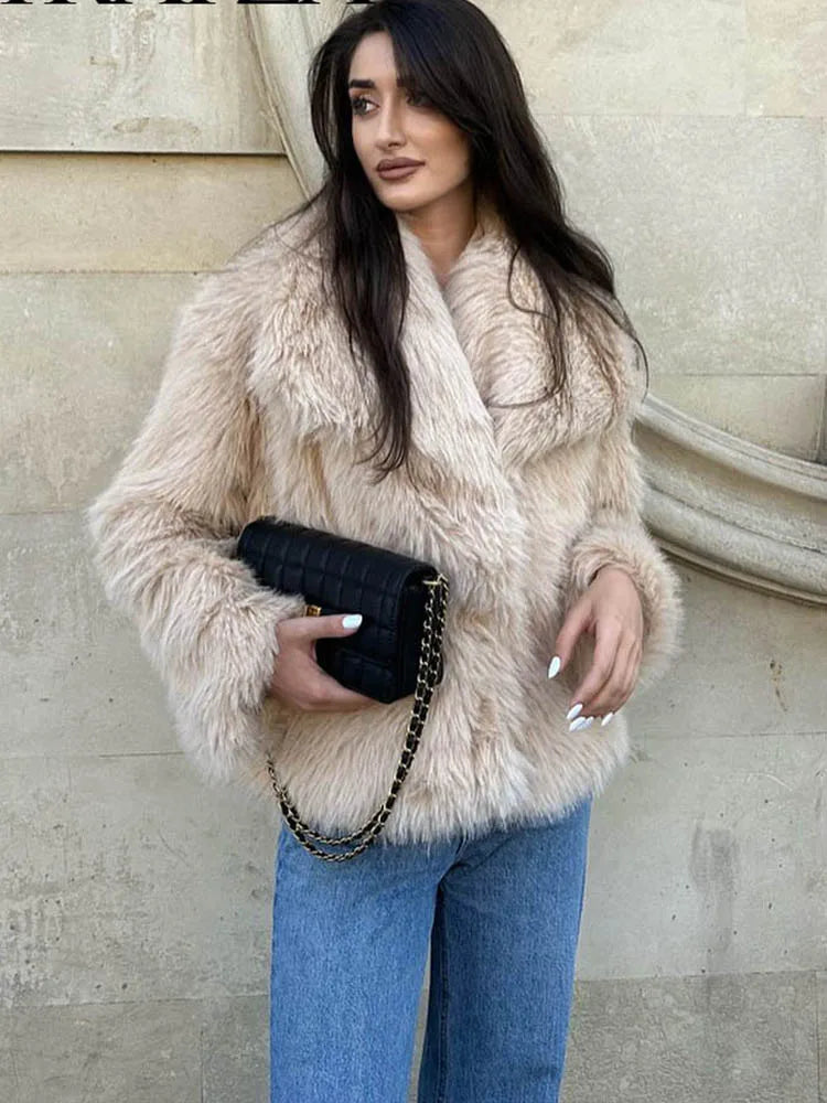Cropped Faux Fur Jacket