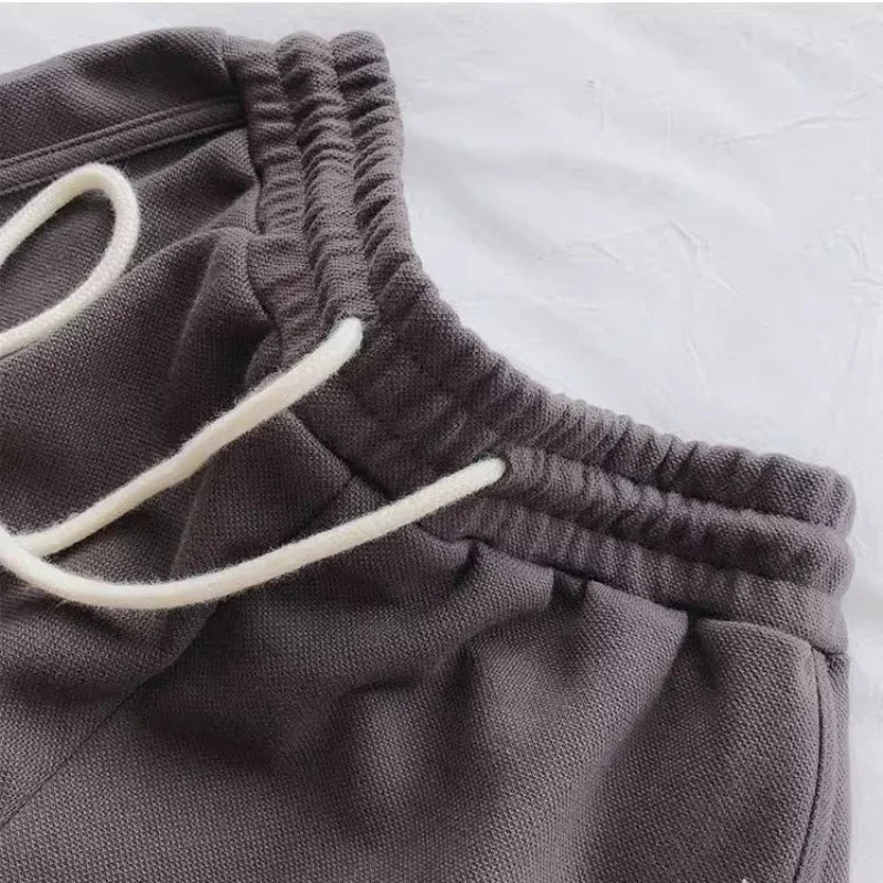 High Waist Drawstring Sports Shorts