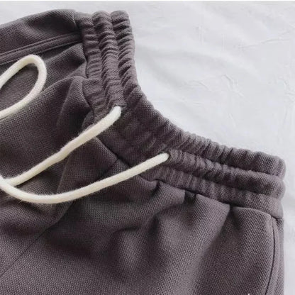 High Waist Drawstring Sports Shorts