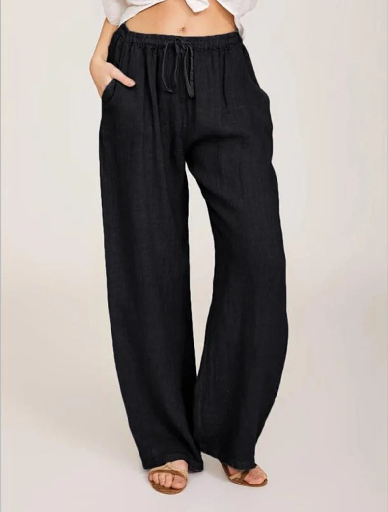 Loose Cotton Hemp Casual Pants