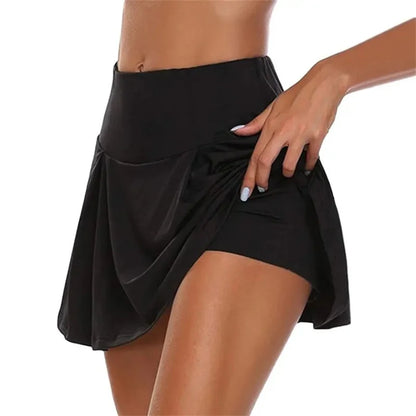 High Waist Quick-Dry Tennis Skirt Shorts