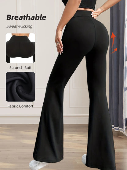 High Waist Flared Slim Fit Pants